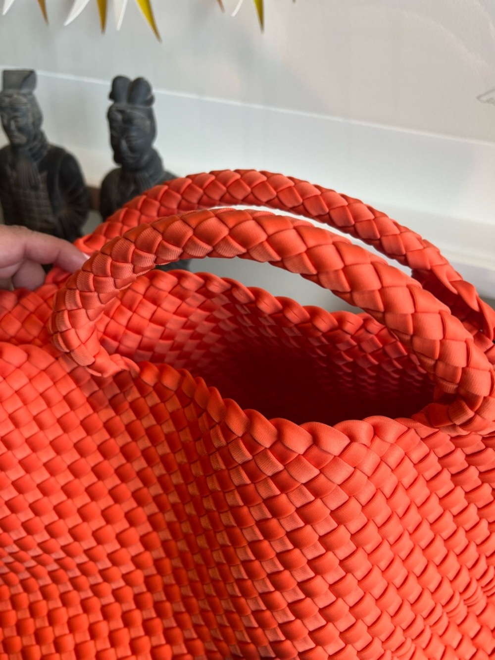 Naghedi Orange Woven Tote - Picture 8 of 13